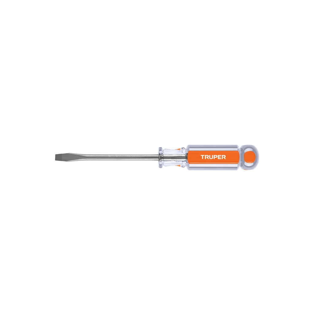 [T13996] Desarmador plano 1/4' x 4' mango de acetato, Truper