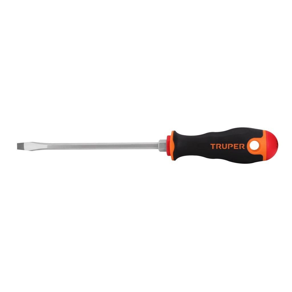 [T14000] Desarmador plano 1/4' x 6' mango Comfort Grip, Truper