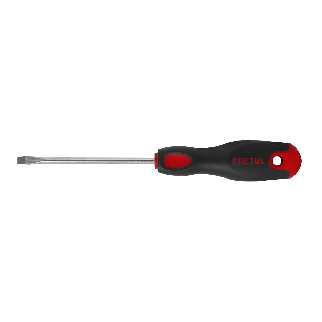 [T21480] Desarmador plano 3/16 x 4' mango Comfort Grip, Pretul