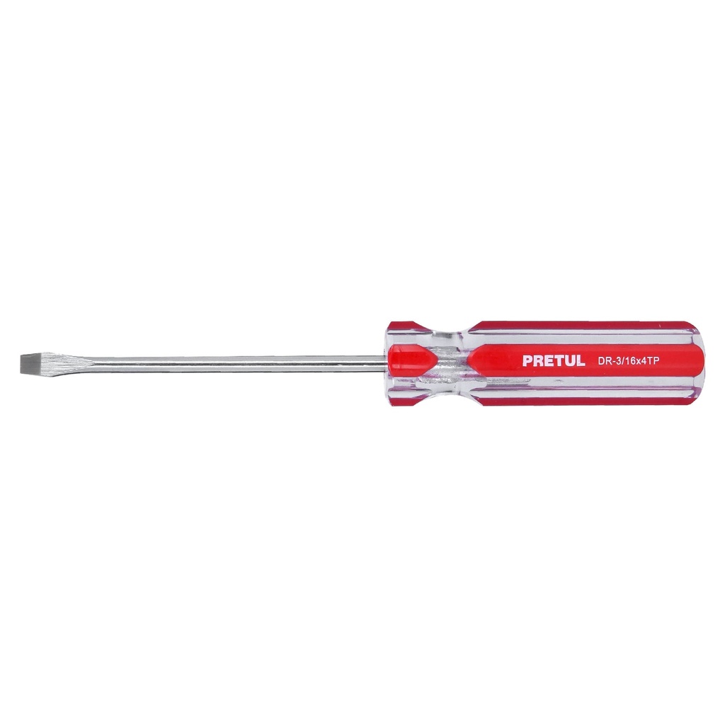 Desarmador plano 3/16 x 4' mango de PVC, Pretul - Pag 130