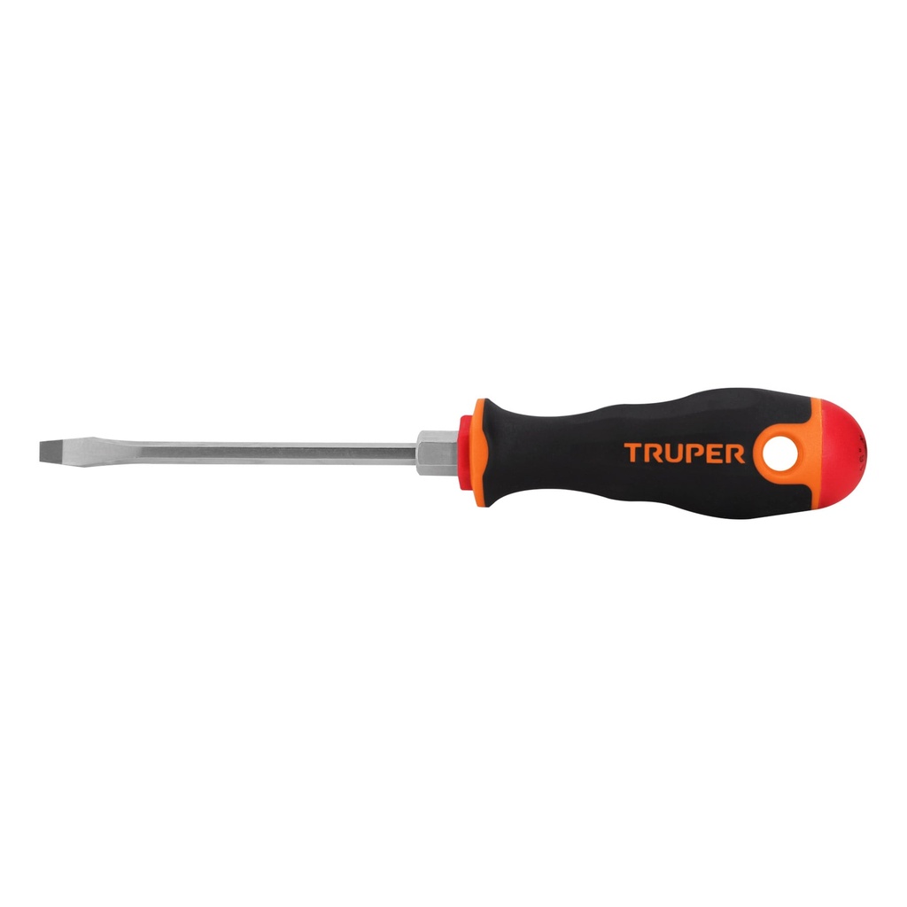 [T13992] Desarmador plano 3/16' x 4' mango Comfort Grip, Truper
