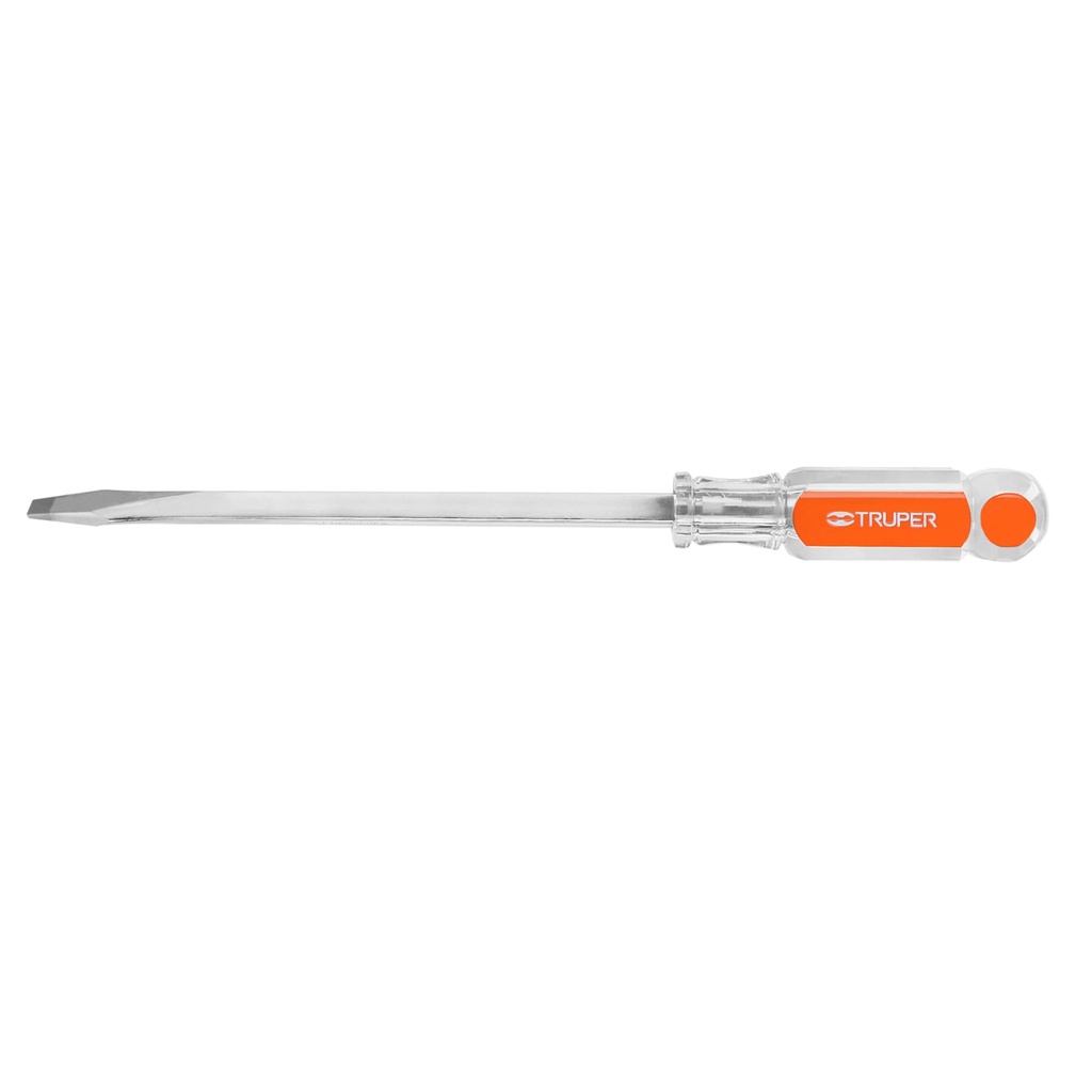 [T14110] Desarmador plano 3/8 x 8' barra cuadrada mango acetato