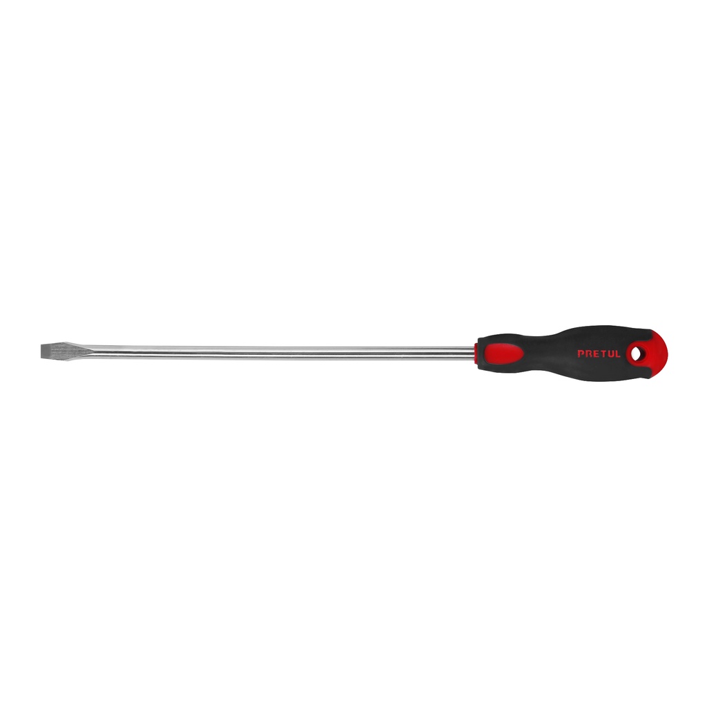 [T28081] Desarmador plano 3/8' x 12' mango Comfort Grip, Pretul