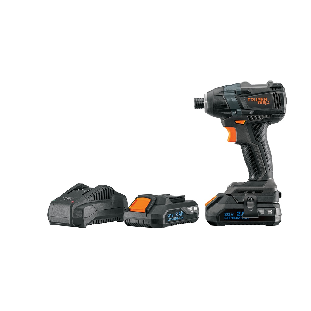 Destornillador de impacto inalámbrico 1/4', 20V,sin carbones