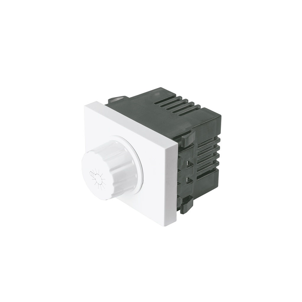 Dimmer giratorio, 1.5 módulos, línea Española, color blanco - Pag 400