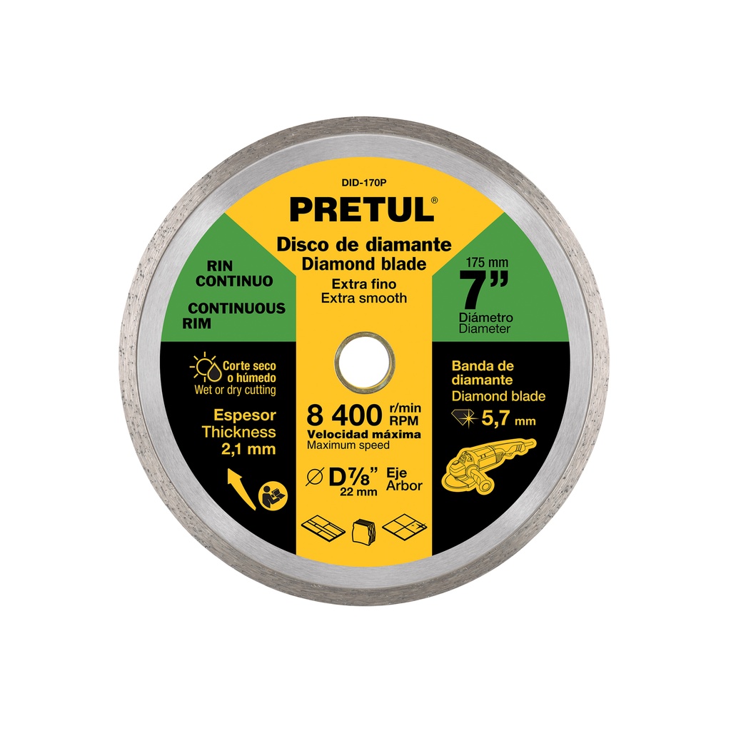 Disco de diamante de 7' x 2.1 mm rin continuo, Pretul - Pag 140