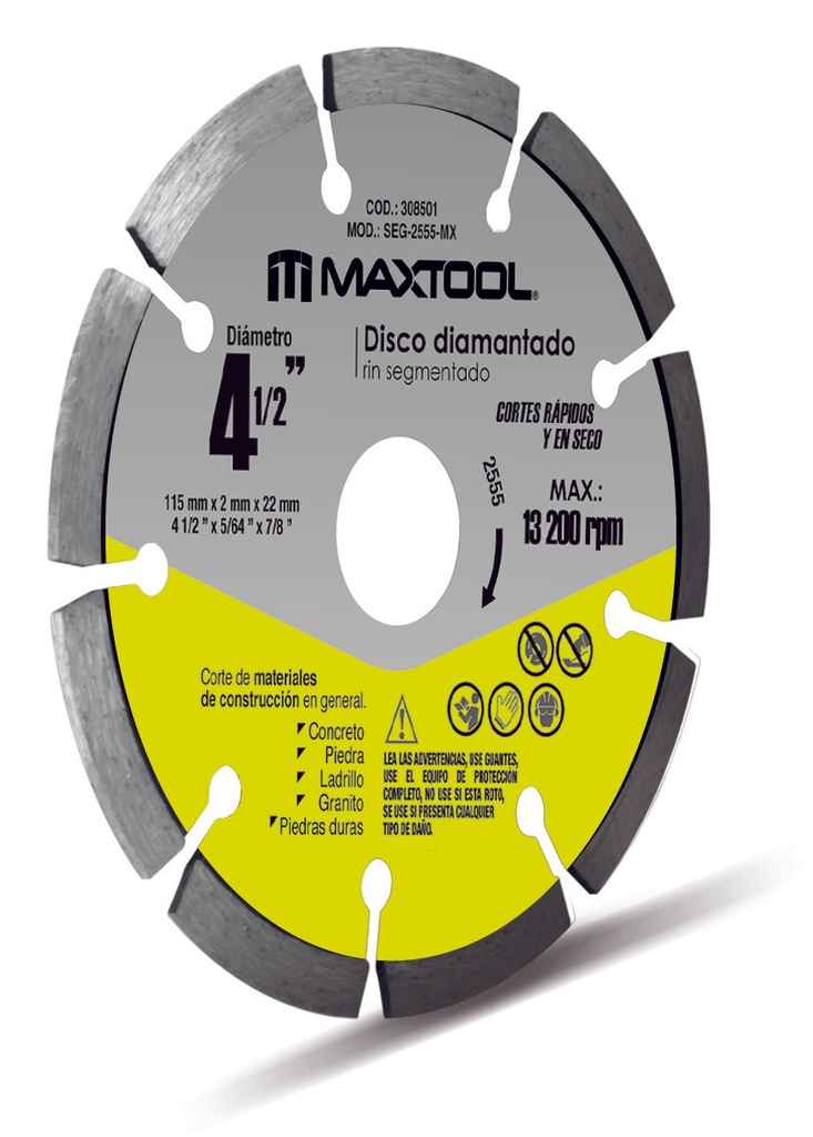 Disco diamantado rin segmentado de 4 1/2" - MX