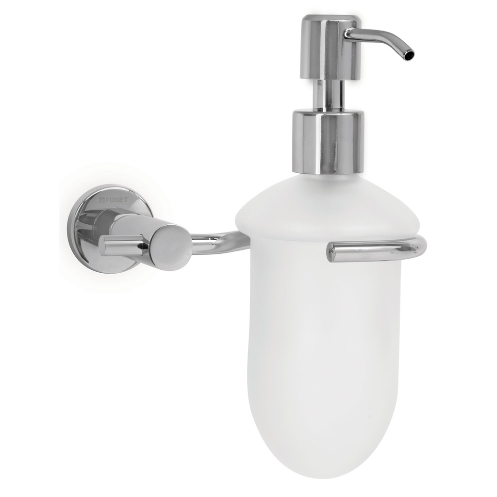 Dispensador de jabón a pared en acabado cromo, Foset Element - Pag 490