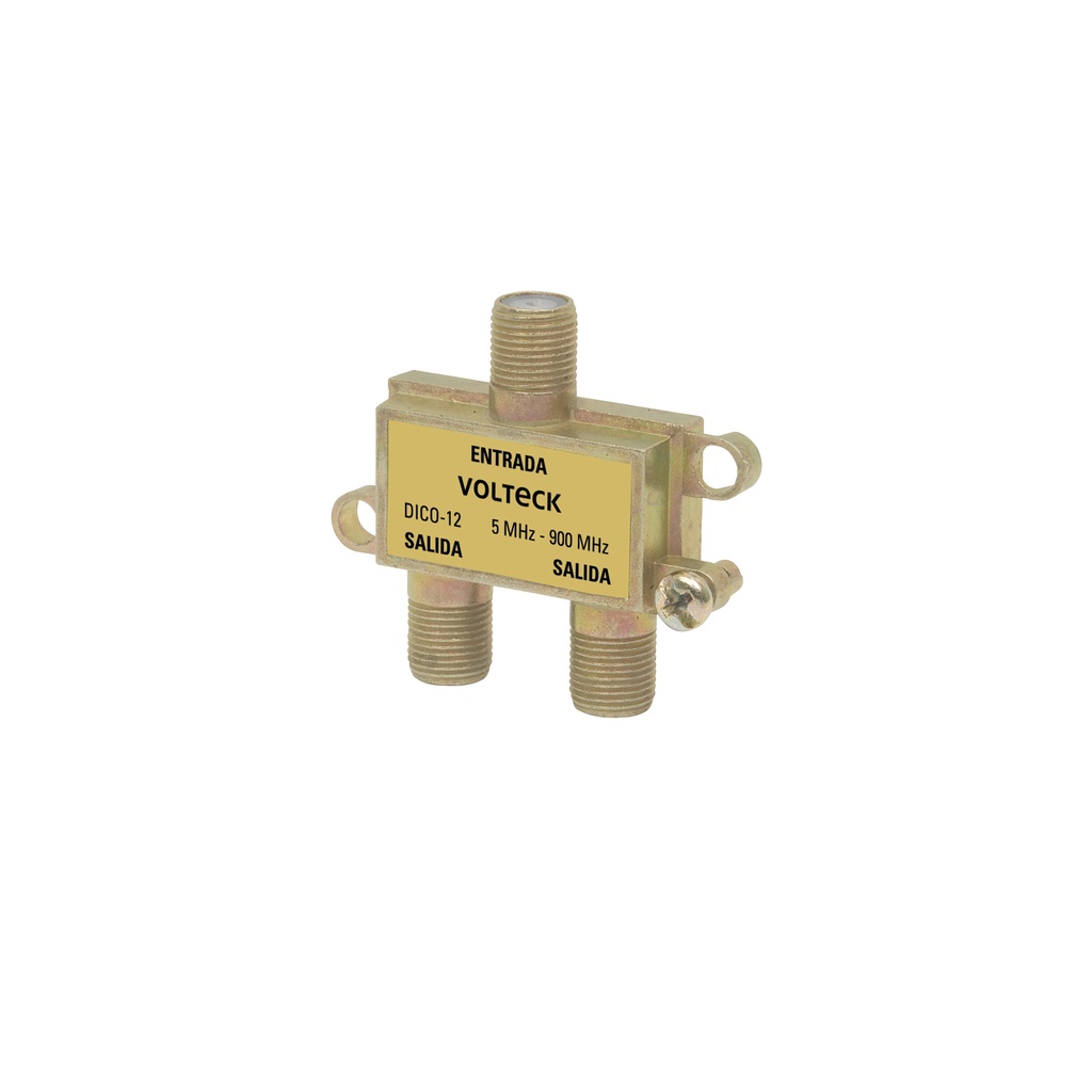 Divisor coaxial de 1 entrada y 2 salidas, Volteck - Pag 390
