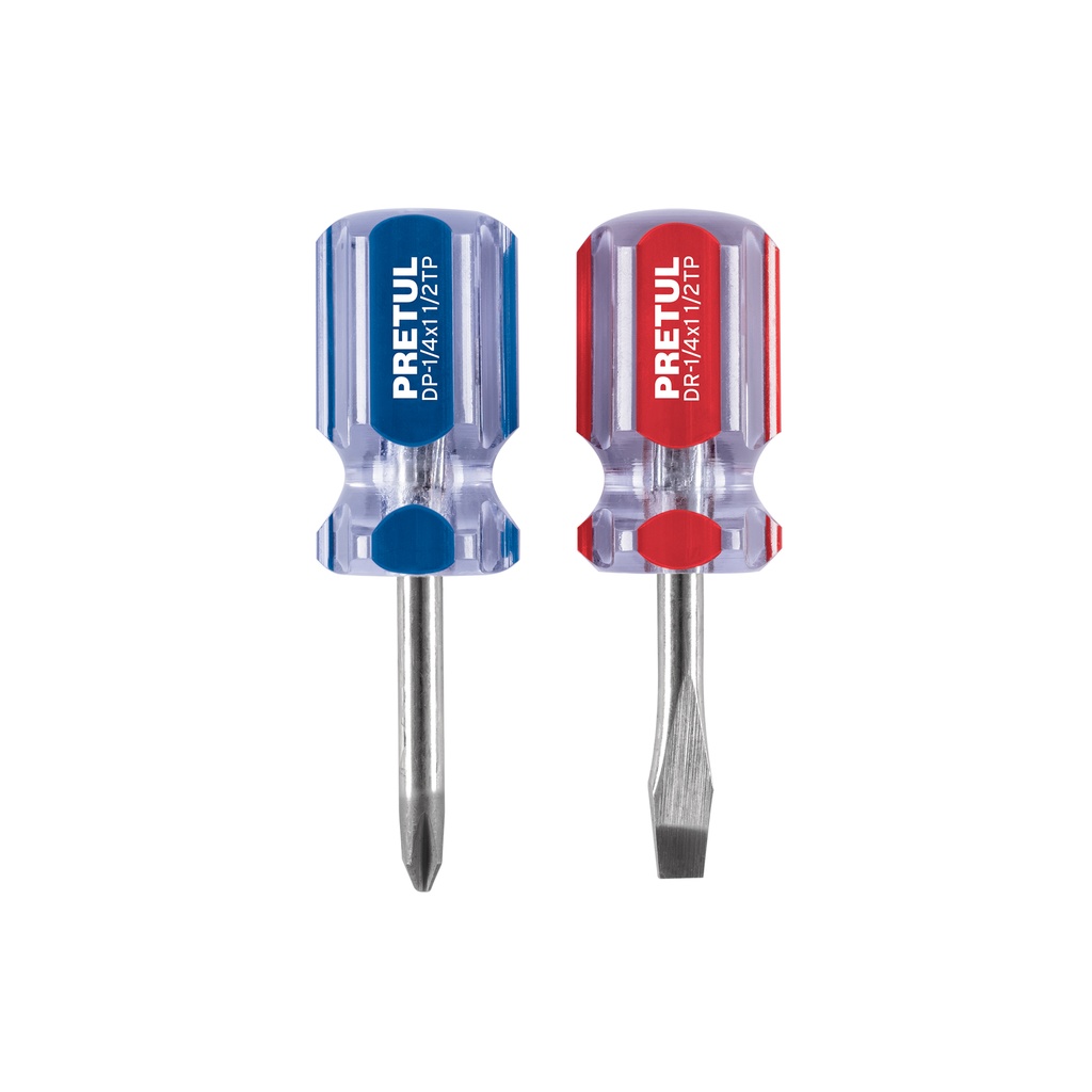 Dúo de desarmadores 1/4 x 1-1/2' mango de PVC, Pretul - Pag 131