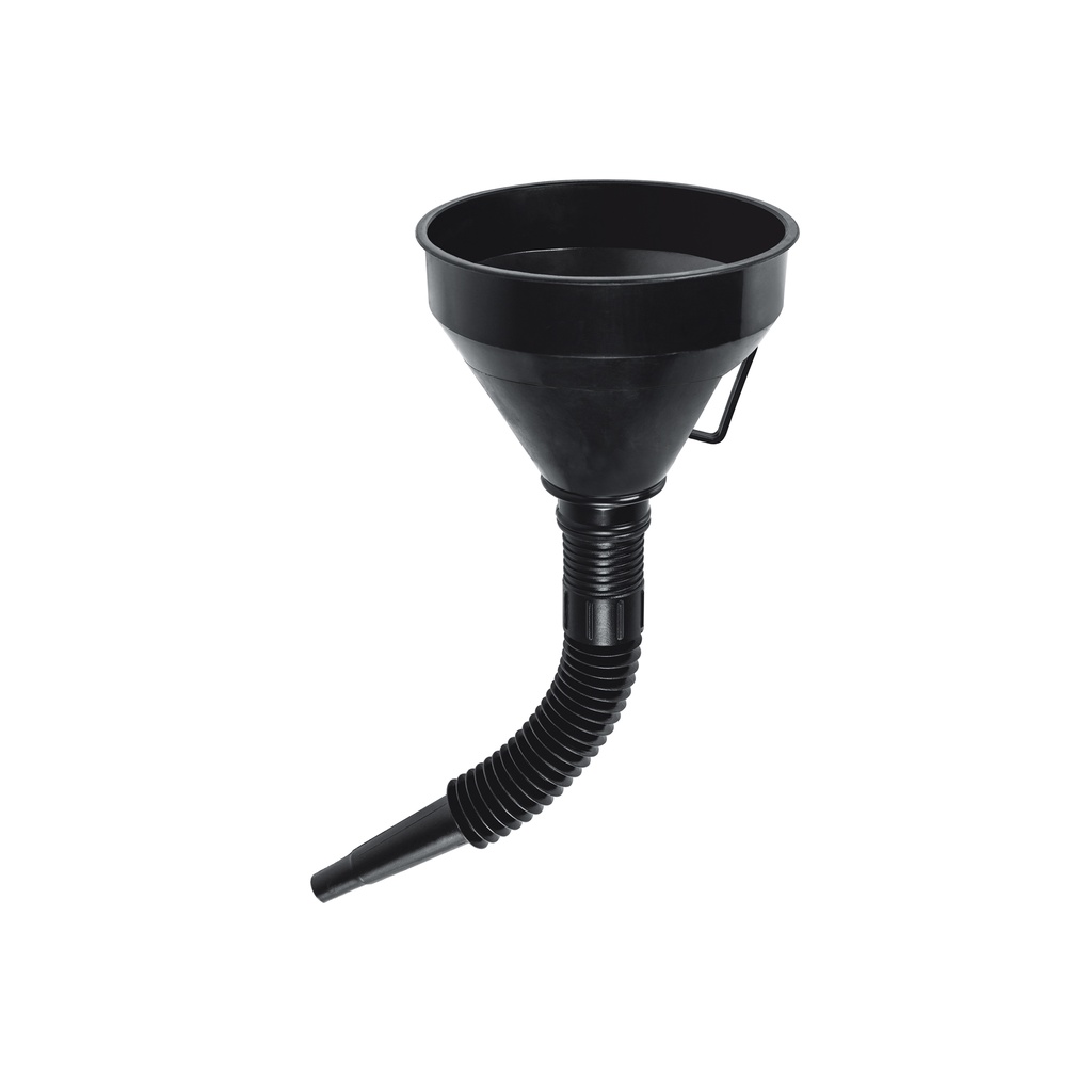 [T11207] Embudo plástico 500 ml, cuello flexible con filtro, Truper