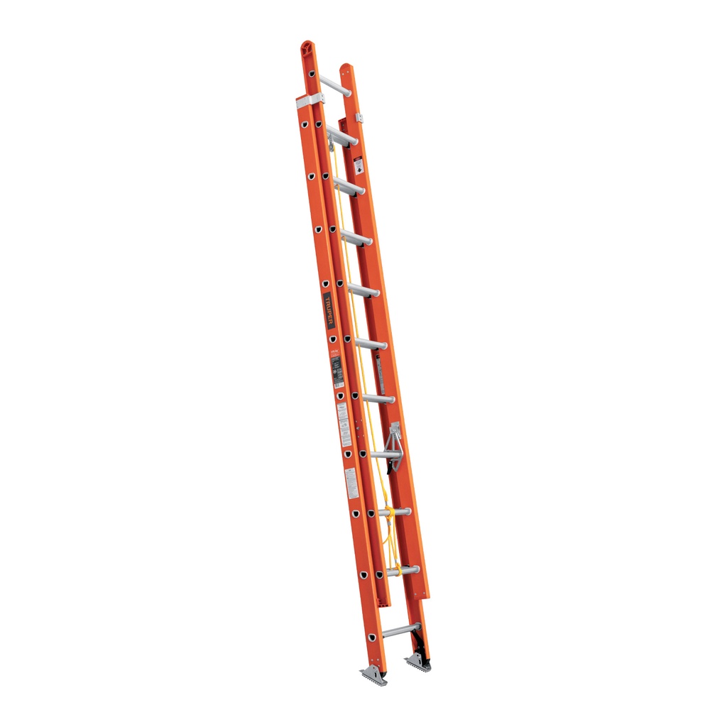 [T100228] Escalera de extensión, tipo II, 20 peldaños, fibra de vidrio