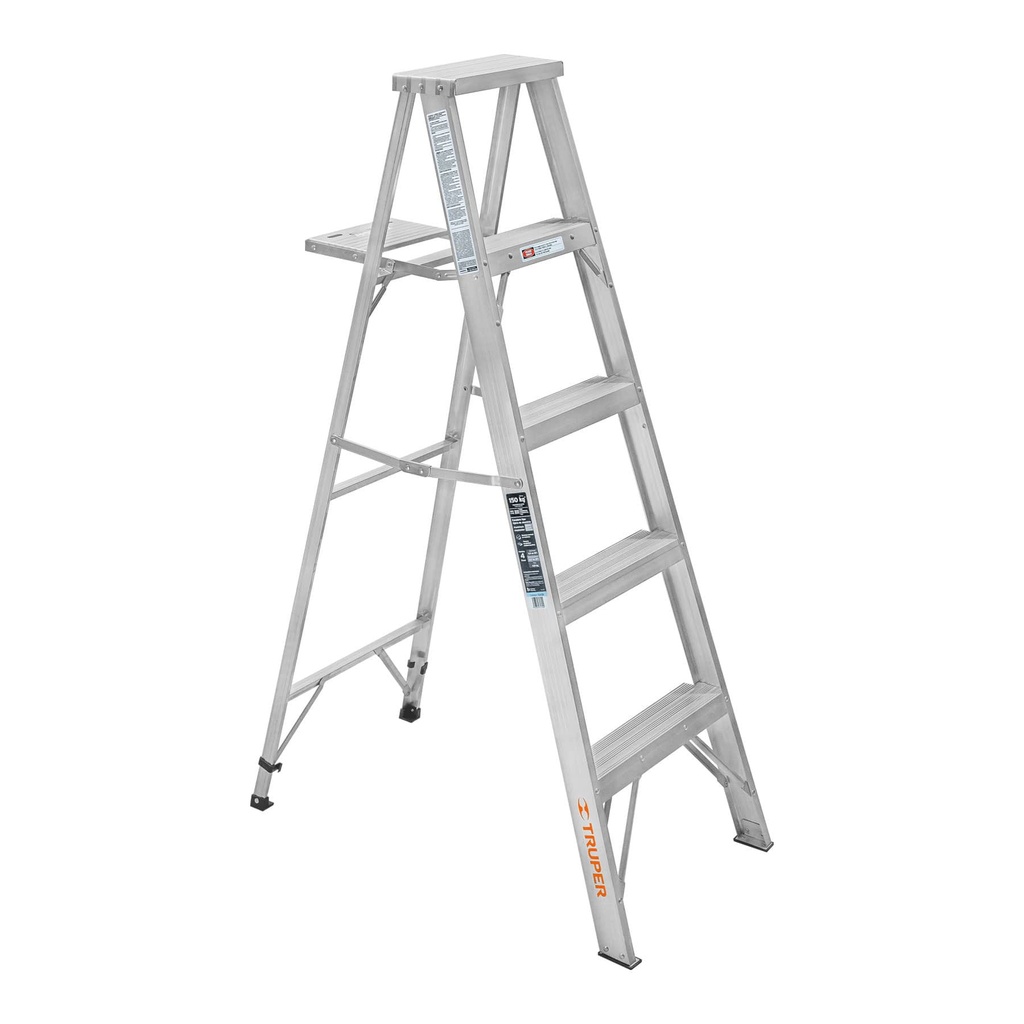 [T10438] Escalera de tijera 100% aluminio tipo lll 4 peldaños, Truper