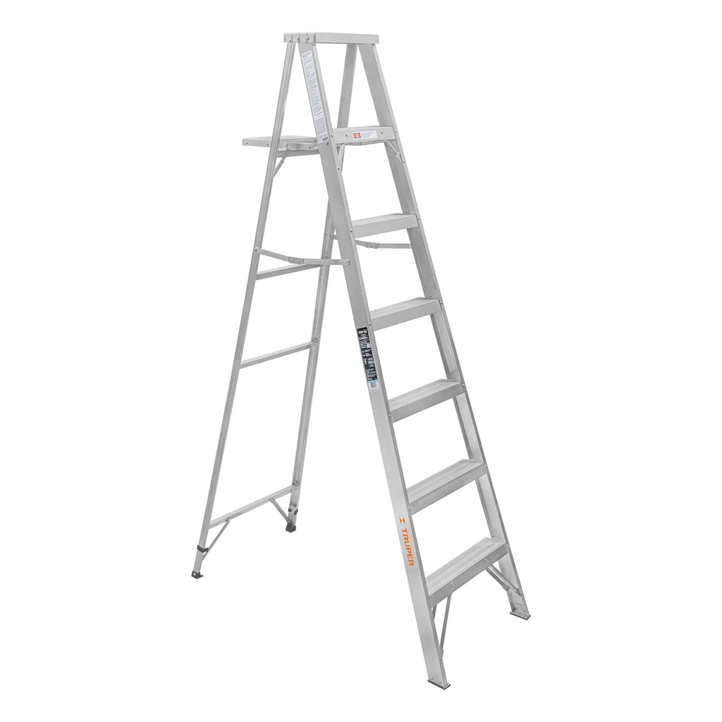 [T10442] Escalera de tijera 100% aluminio tipo lll 6 peldaños, Truper