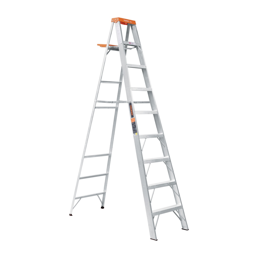 [T10338] Escalera de tijera tipo ll 8 peldaños y bandeja, Truper