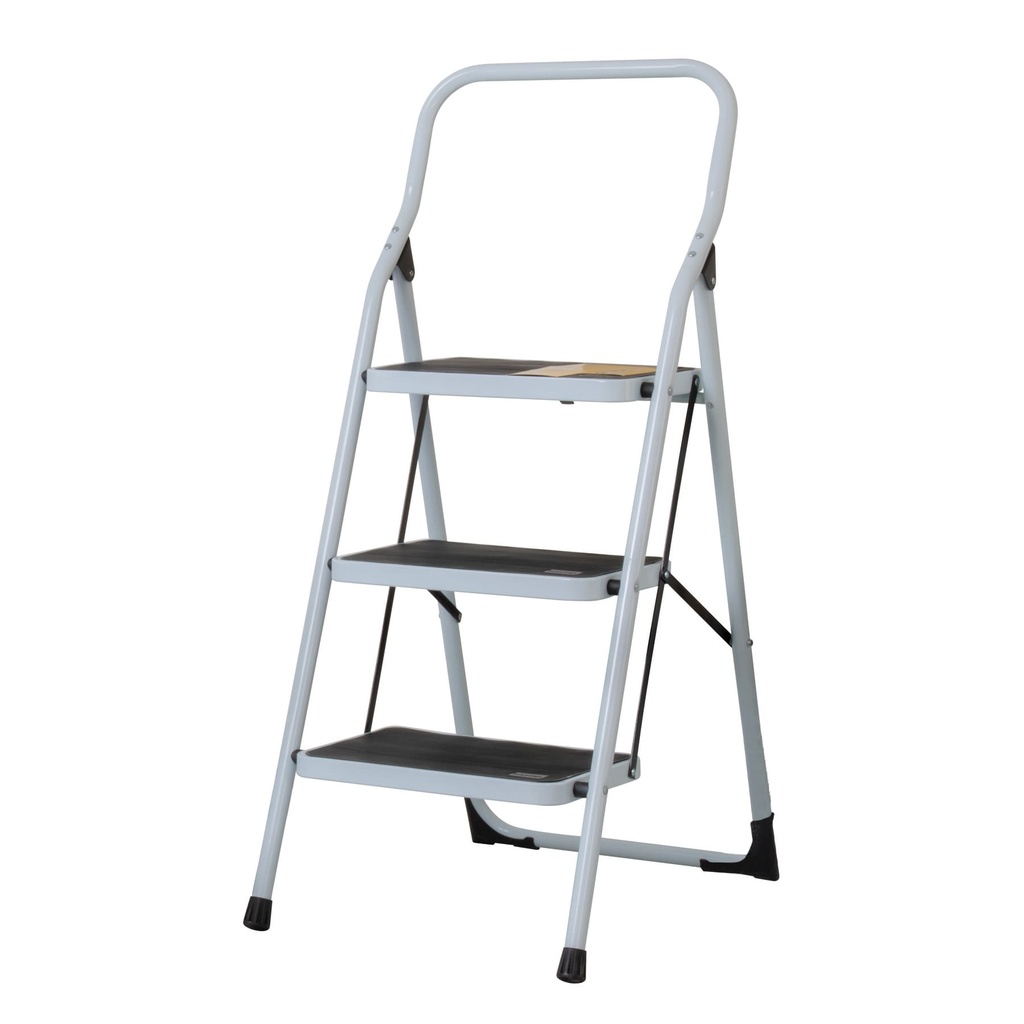 [T24120] Escalera tubular, plegable, 3 peldaños, Pretul