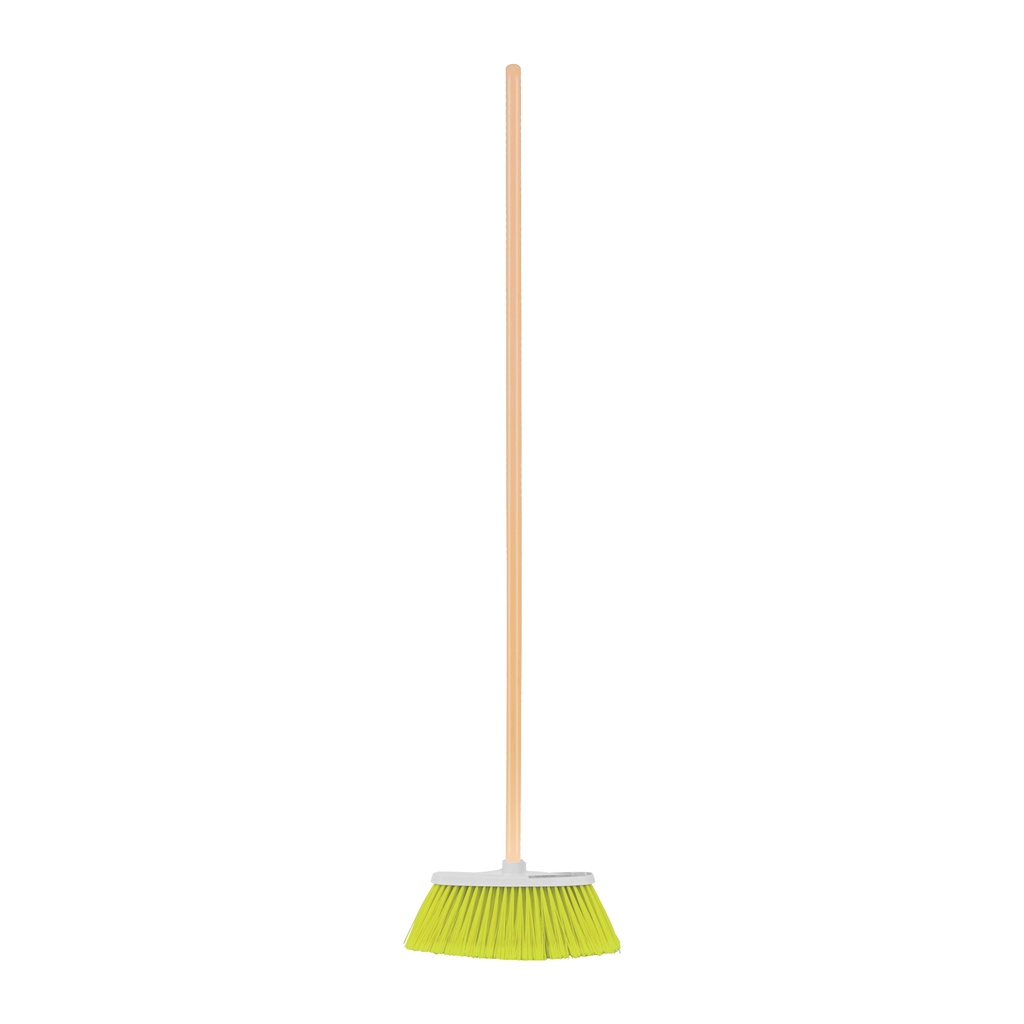Escoba chica tipo cepillo, cerdas de PVC, bastón de madera - Pag 800
