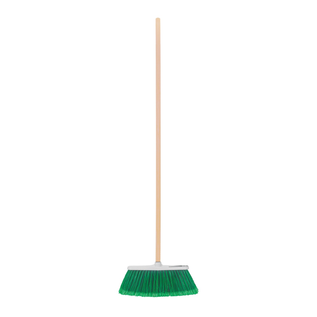 Escoba grande tipo cepillo, cerdas de PVC, bastón de madera - Pag 800