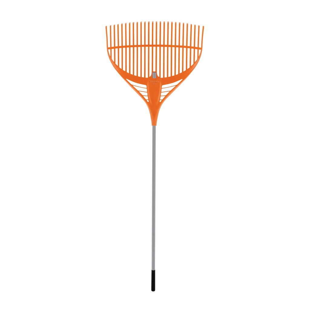 Escoba plástica p/jardín, flex. 26 dientes, mango acero 54' - Pag 152