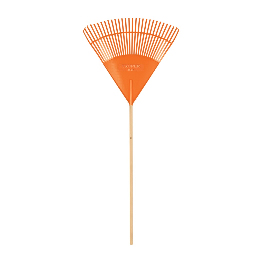 Escoba plástica para jardín, flexible, 30 dientes, mango 48'