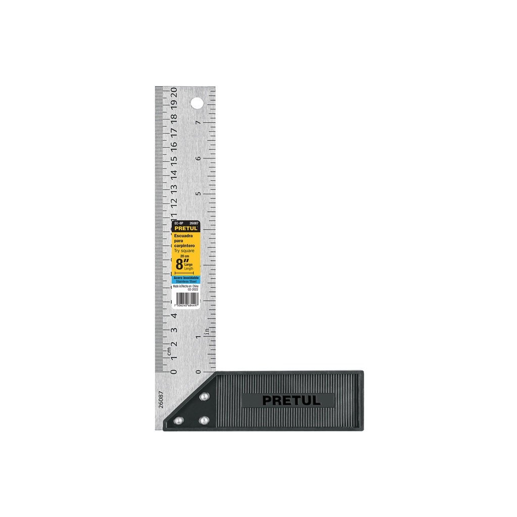 Escuadra 8' para carpintero, Pretul - Pag 154