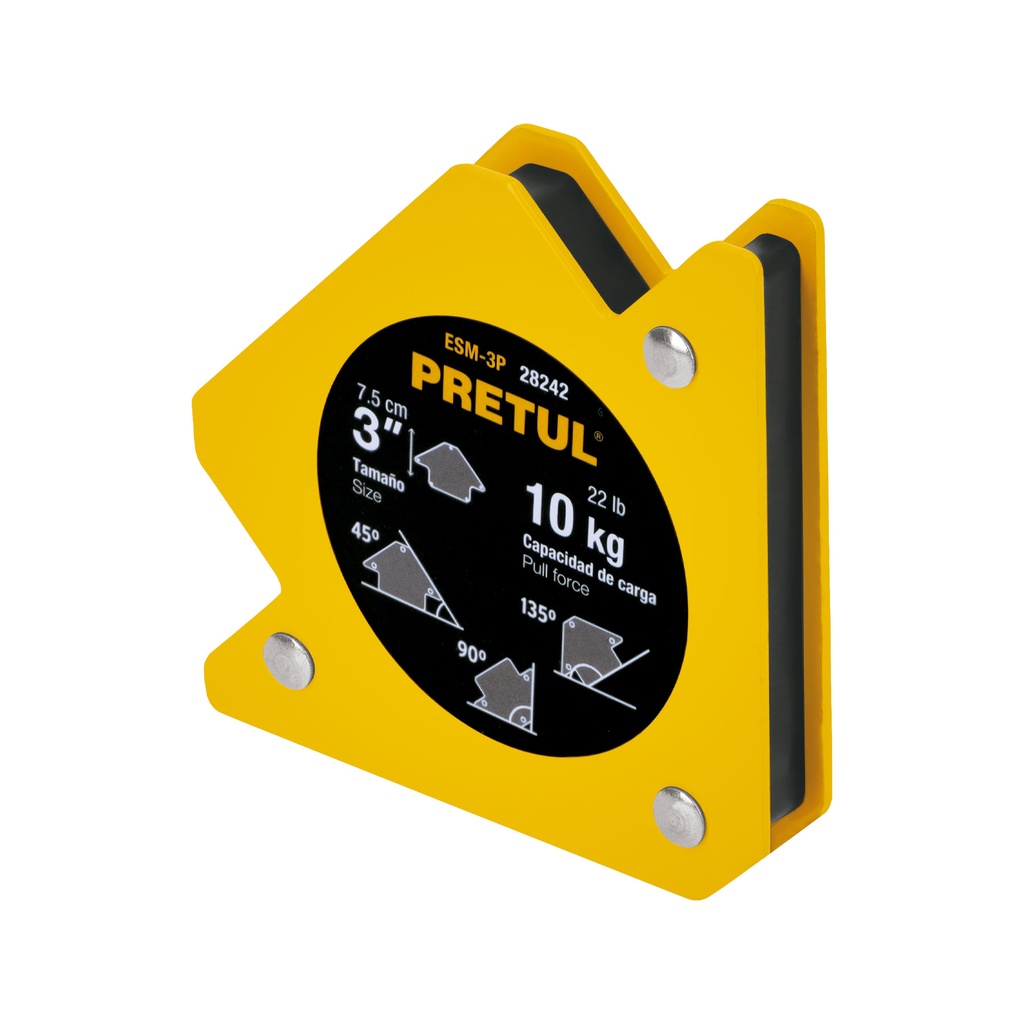 Escuadra magnética 3' para soldar, capacidad 10 kg, Pretul - Pag 155