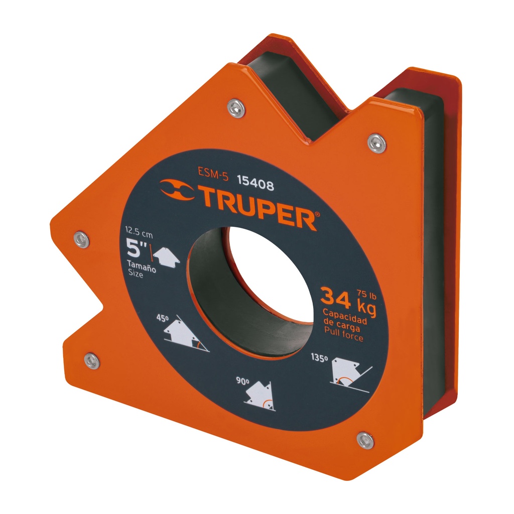 Escuadra magnética 5' para soldar, capacidad 34 kg, Truper - Pag 155