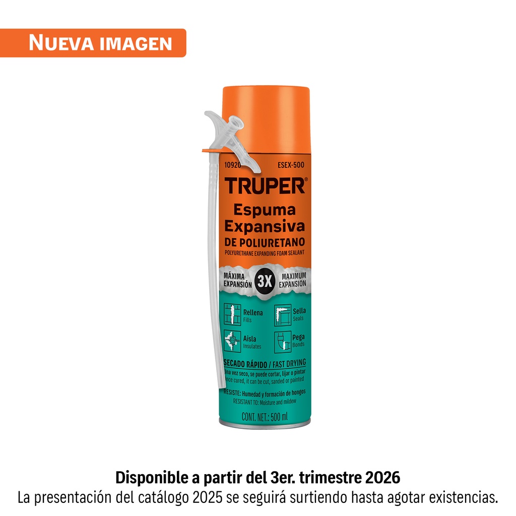 [T10920] Espuma expansiva de 500 ml, Truper