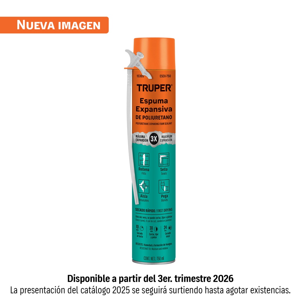 [T15305] Espuma expansiva de 750 ml, Truper
