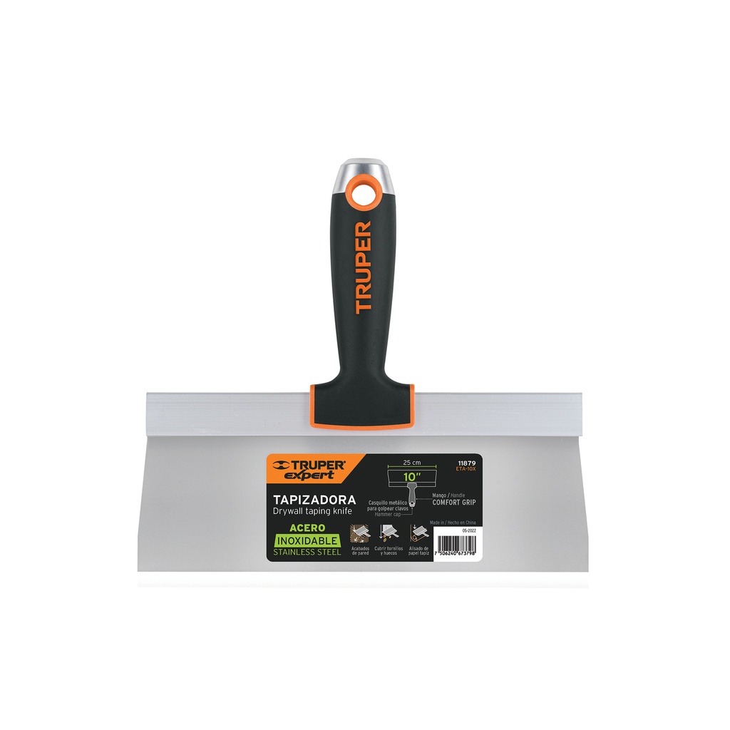 Espátula tapizadora de 10' acero inoxidable, Truper Expert - Pag 157