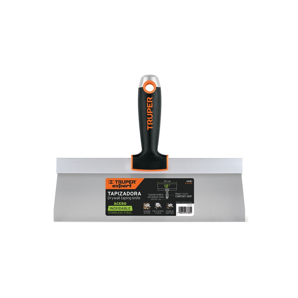 Espátula tapizadora de 12' acero inoxidable, Truper Expert - Pag 157