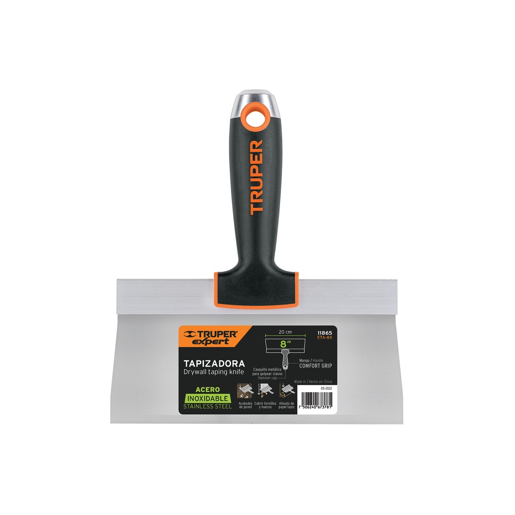 Espátula tapizadora de 8' acero inoxidable, Truper Expert - Pag 157