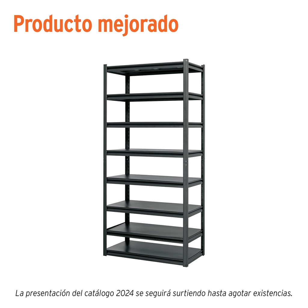 Estante metálico 8 repisas capacidad 80 Kg 180x45x85, Truper