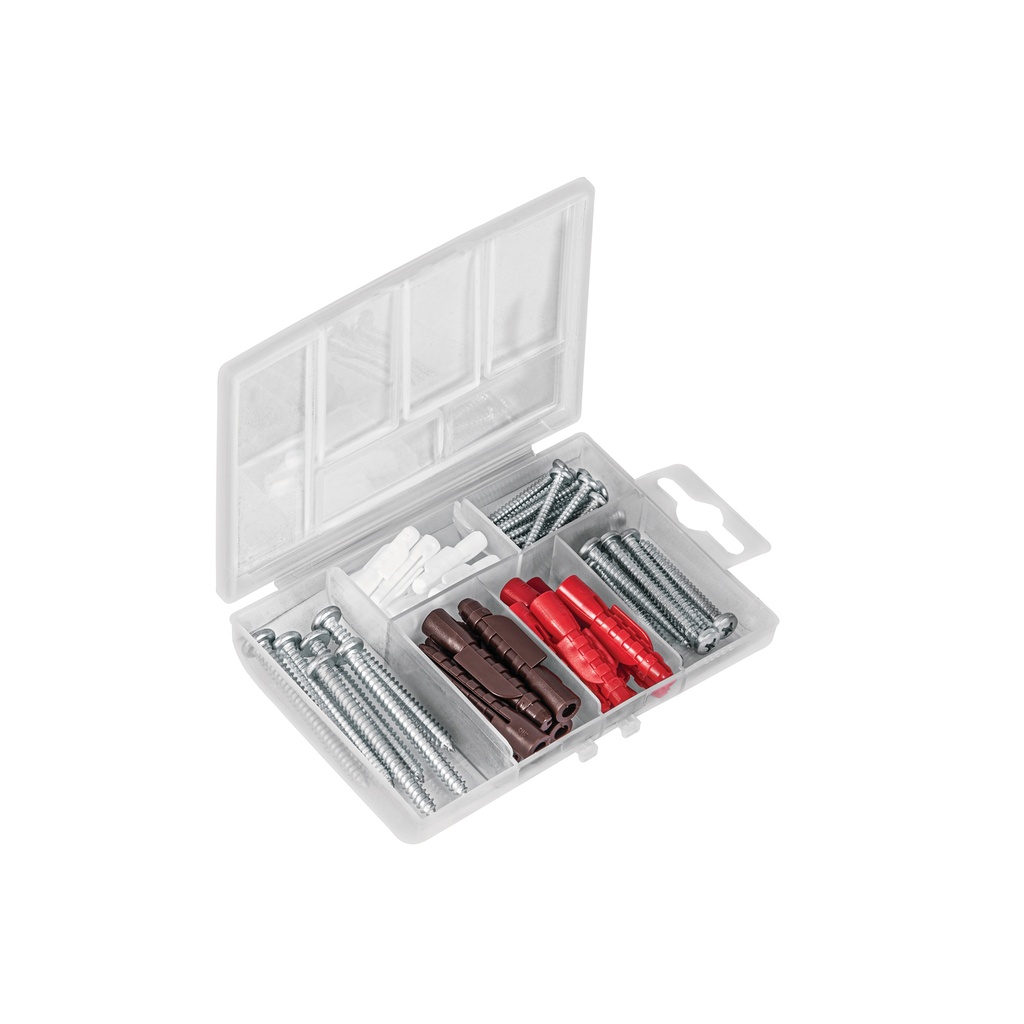 Estuche 26 taquetes 3/16', 1/4', 5/16', c/pijas #6, #8, #10 - Pag 571