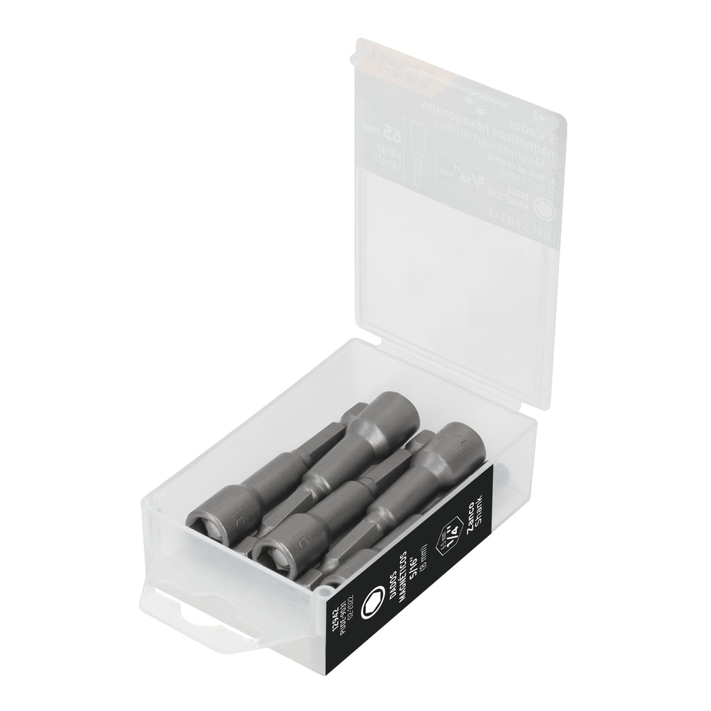 Estuche con 5 dados magnéticos de 5/16' largo 2-1/2', Expert - Pag 329