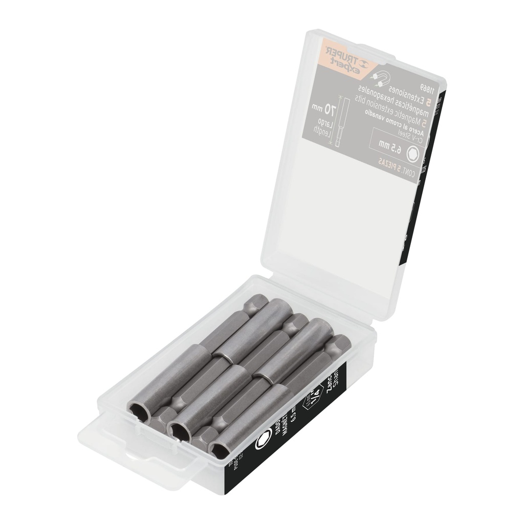[T11869] Estuche con 5 extensiones de 70 mm magnéticas, Expert