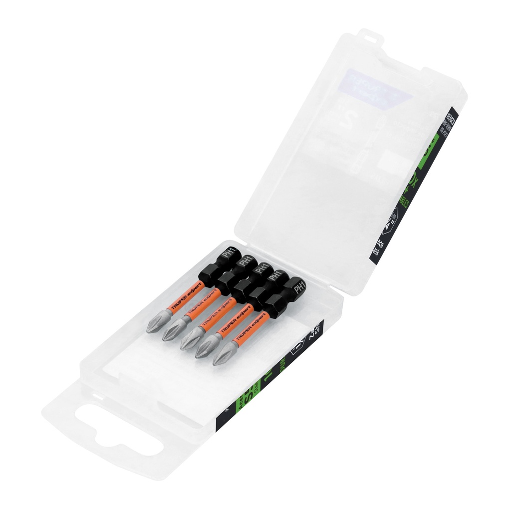 Estuche con 5 puntas de cruz PH1 de impacto largo 2' - Pag 325