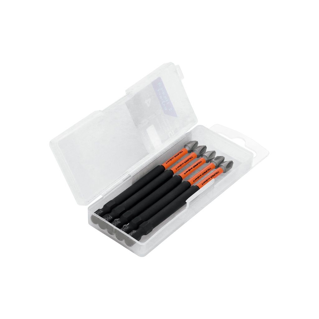 Estuche con 5 puntas de cruz PH2 de impacto largo 4' - Pag 325