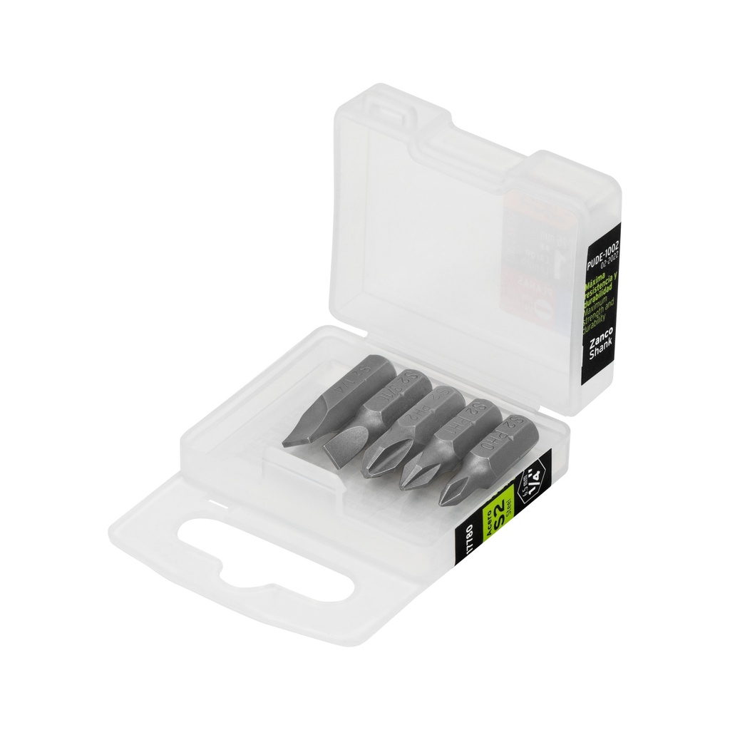 [T17780] Estuche con 5 puntas de cruz y planas largo 1', Expert