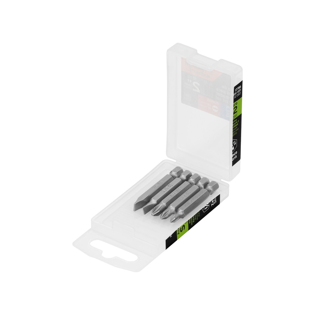 Estuche con 5 puntas de cruz y planas largo 2', Expert