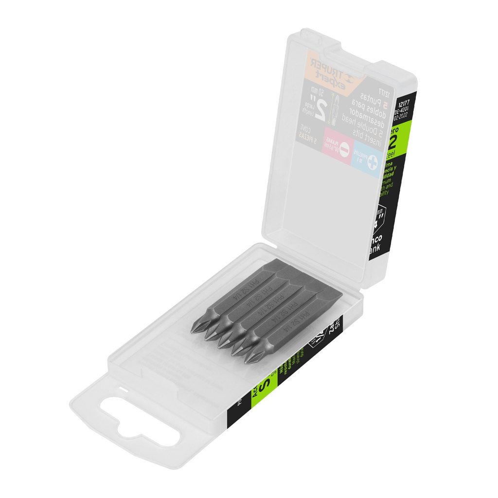 Estuche con 5 puntas dobles PH1 y 1/4' largo 2', Expert - Pag 328