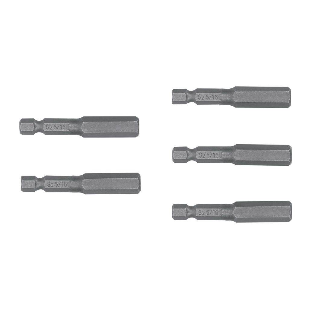 Estuche con 5 puntas hexagonales de 5/16mm largo 2', Expert - Pag 326