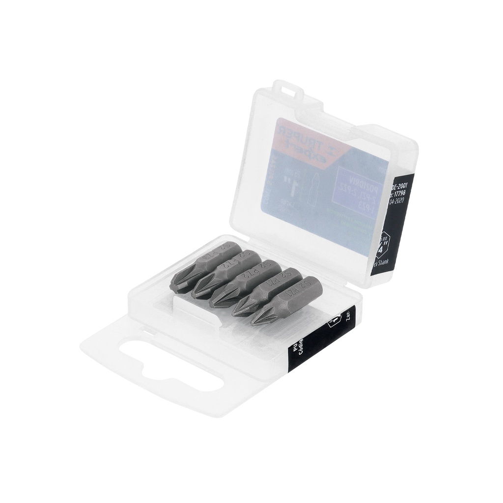 Estuche con 5 puntas pozidriv combinadas largo 1', Expert - Pag 328