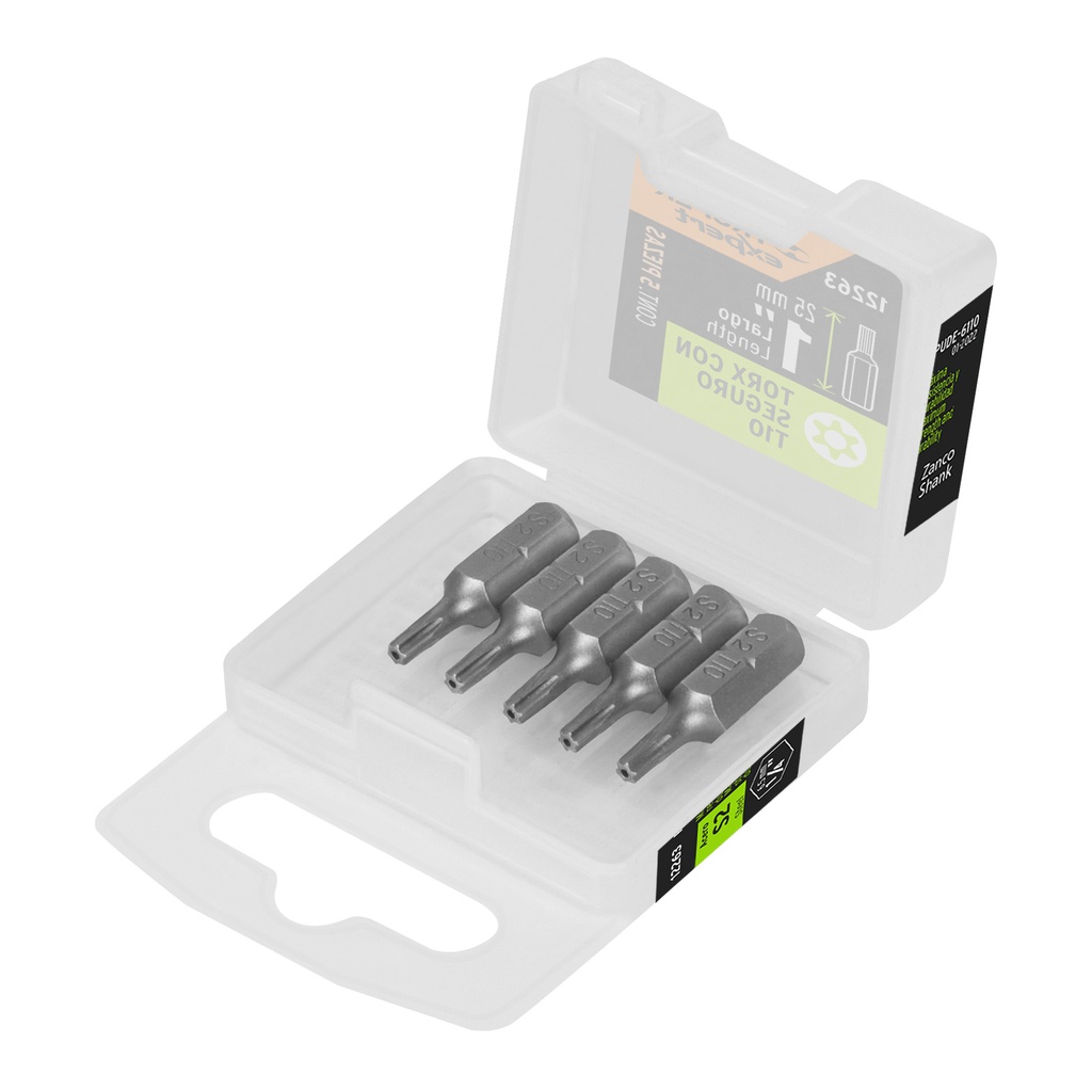 Estuche con 5 puntas torx T10 con seguro largo 1', Expert - Pag 327