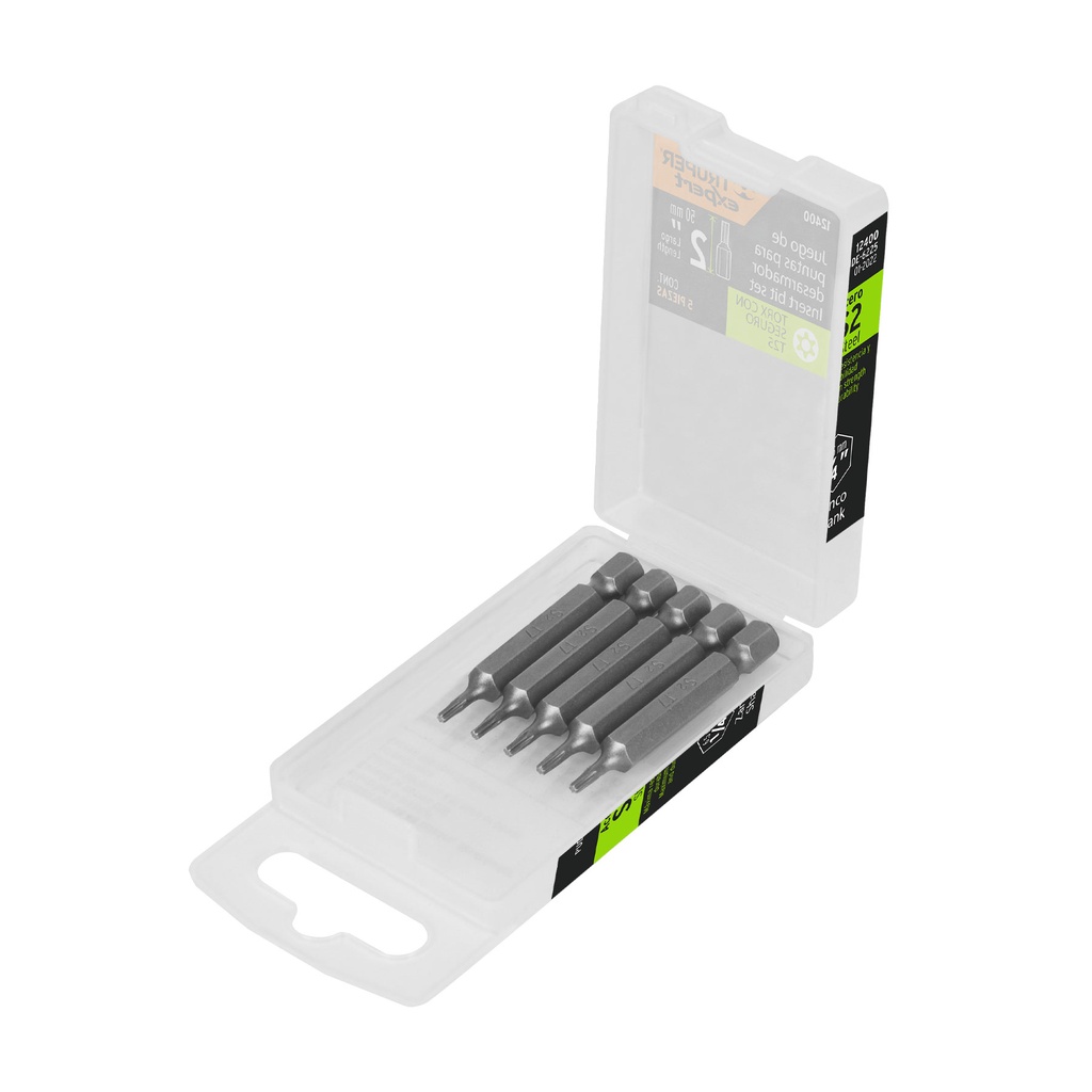 Estuche con 5 puntas torx T25 con seguro largo 2', Expert - Pag 327