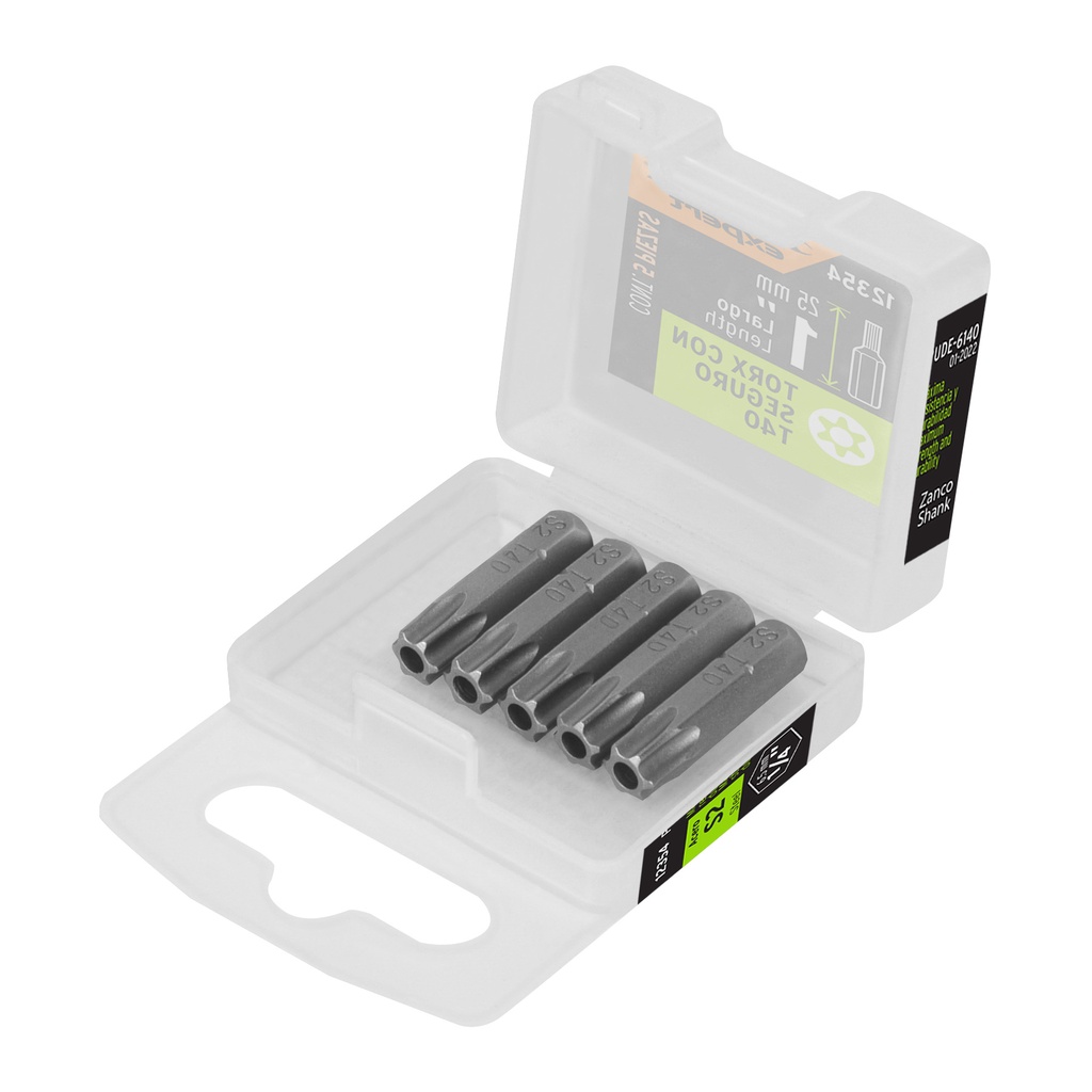 Estuche con 5 puntas torx T40 con seguro largo 1', Expert - Pag 327