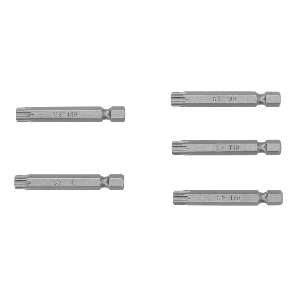 [T12485] Estuche con 5 puntas torx T40 con seguro largo 2', Expert