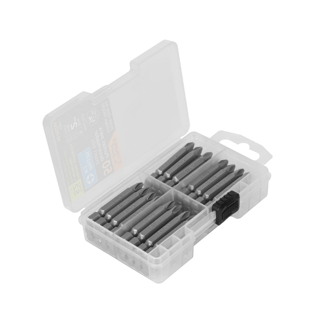 Estuche con 50 puntas de cruz PH2 largo 2', Truper Expert - Pag 325
