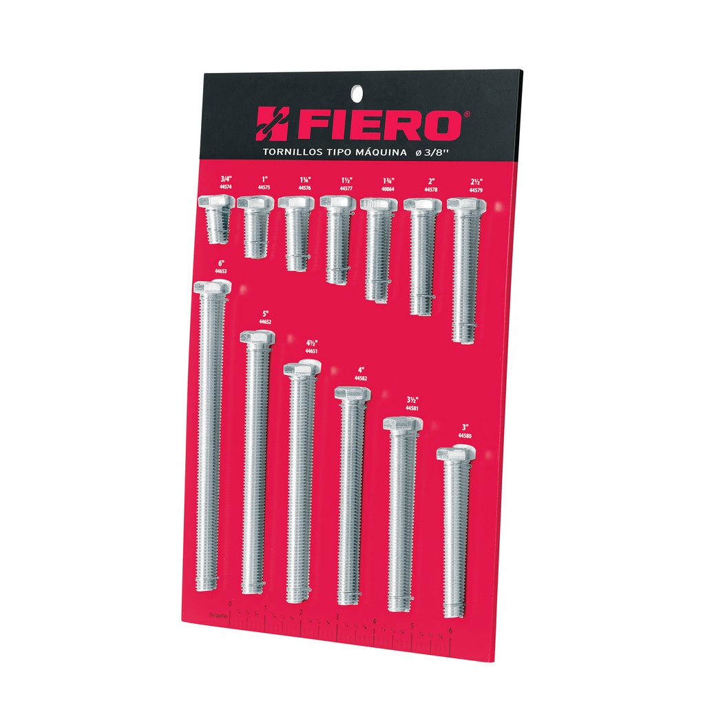 Exhibidor Fiero con tornillos tipo máquina, 3/8' - Pag 625