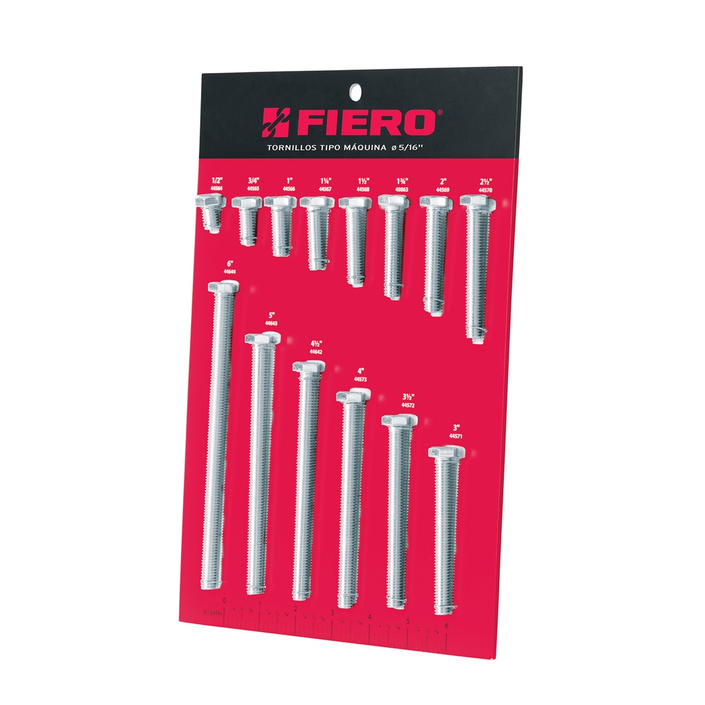 Exhibidor Fiero con tornillos tipo máquina, 5/16' - Pag 625